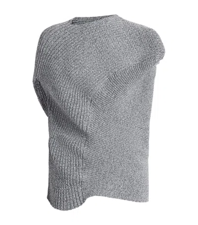 Issey Miyake Found Stone Knitted Top In Grey