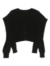 Issey Miyake Four Sleeved Knitted Cardigan In Black