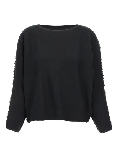 ISSEY MIYAKE FRAYED-DETAIL JUMPER