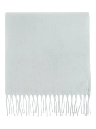 Issey Miyake Fringed Scarf In Blue