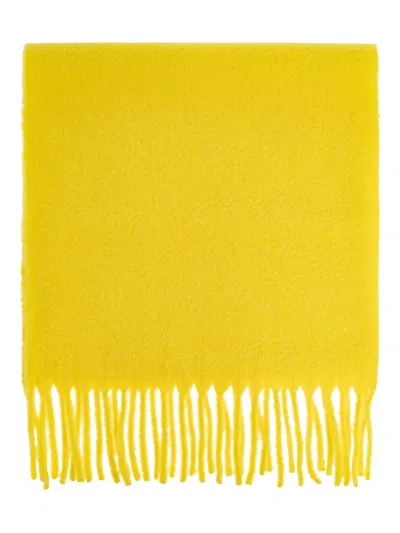 Issey Miyake Fringed Scarf In Yellow