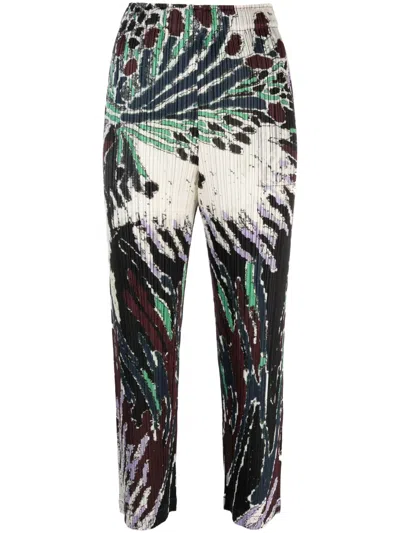 Issey Miyake Multicolor Frosty Forest Trousers In 15 Black