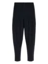 Issey Miyake Navy Blue Polyester Pant In Black
