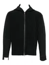 Issey Miyake Ribbed Texture Hooded Zip-up Sweater In Black
