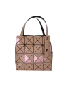 ISSEY MIYAKE GEOMETRIC DESIGN BAG WITH SYNTHETIC LEATHER TRIM