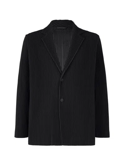 Issey Miyake Giacca Basics Homme Plisse Uomo Nera