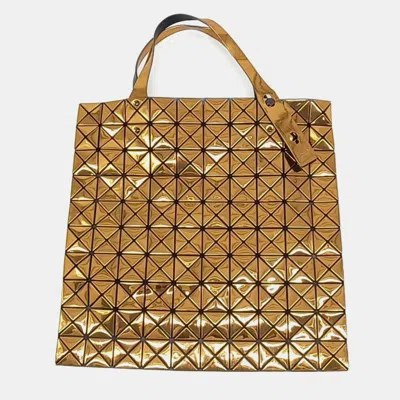Pre-owned Issey Miyake Gold Mesh And Pvc Bao Bao Tote Bag