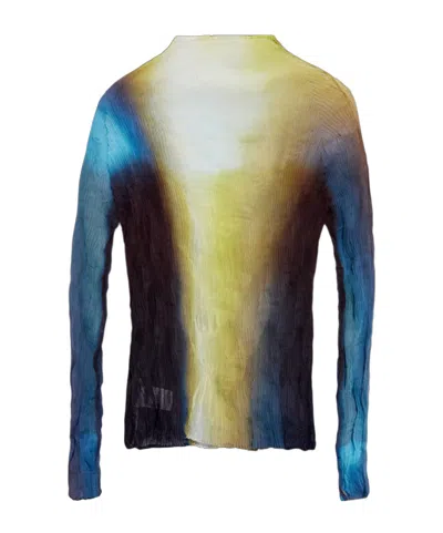 Issey Miyake Gradient-effect Chiffon Top In Multicolor