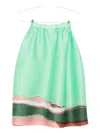Issey Miyake Grainy Color Printed Midi Skirt