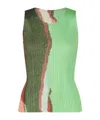Issey Miyake Abstract-print Sleeveless Top In Green