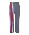Issey Miyake Elastic Waistband Wide Leg Trousers In Multi