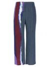 Issey Miyake Elastic Waistband Wide Leg Trousers
