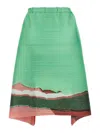 Issey Miyake Skirt With Uneven Hem And Elastic Waistband