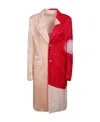Issey Miyake Graphic Button-up Coat In Nude