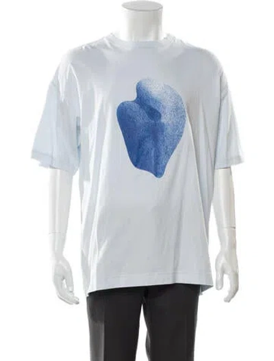 Pre-owned Issey Miyake Graphic Print Crew Neck T-shirt In Blue