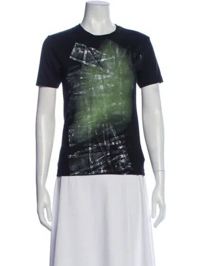 Pre-owned Issey Miyake Graphic Print Crew Neck T-shirt In Blue