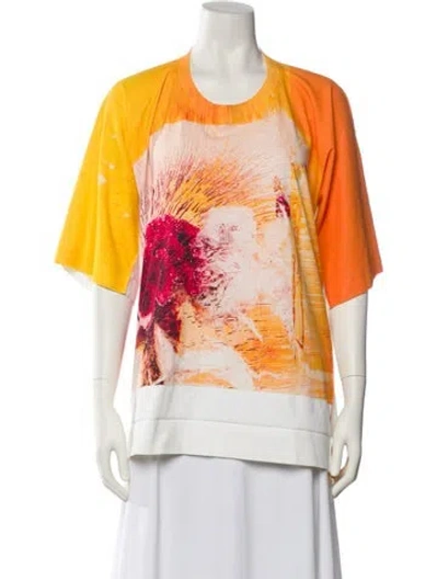 Pre-owned Issey Miyake Graphic Print Crew Neck T-shirt In Multi