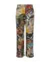 Issey Miyake Graphic-print Cropped Trousers In Multicolor