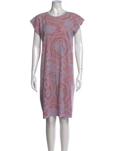Pre-owned Issey Miyake Graphic Print Knee-length Dress In Multi
