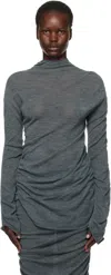 Issey Miyake Gray Ambiguous Wool Sweater In 18 Dew Gray