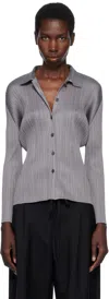 Issey Miyake Gray Basics Shirt In 12 Gray