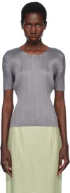 Issey Miyake Gray Basics T-shirt In 12 Gray