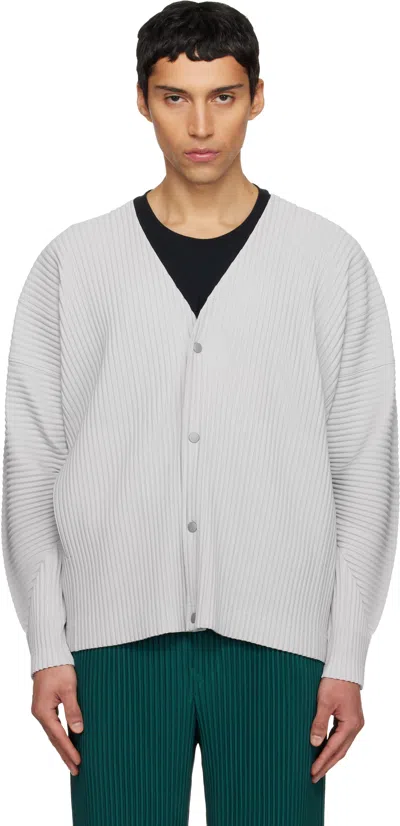 Issey Miyake Gray Color Pleats 1 Cardigan