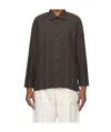 Issey Miyake Men's Edge Pleated Sport Shirt In Black