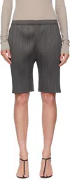Issey Miyake Gray June Monthly Colors Shorts In Gray