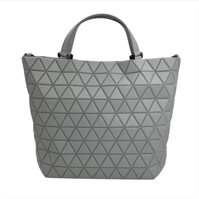 Pre-owned Issey Miyake Gray Leather Polyester Handbag Shoulder Bag ()