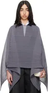 Issey Miyake Gray March Basic Madame-t Small Stole In 12 Gray