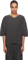 Issey Miyake Gray Monthly Color March T-shirt In 13-charcoal Gray