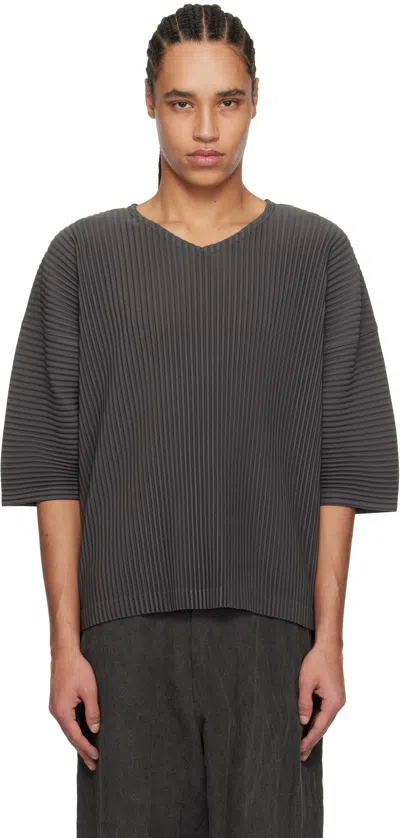 Issey Miyake Gray Monthly Color March T-shirt In 13-charcoal Gray