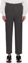 Issey Miyake Gray Monthly Color March Trousers In 13-charcoal Gray