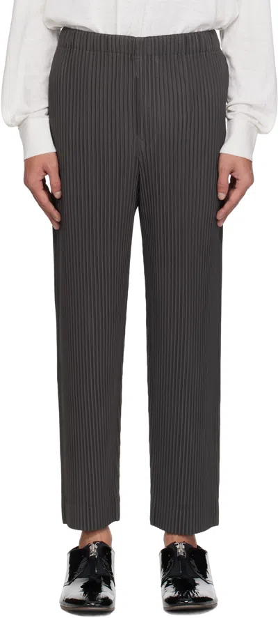 Issey Miyake Gray Monthly Color March Trousers In 13-charcoal Gray