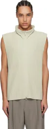 Issey Miyake Gray Monthly Color March Vest In 17-frosty Gray