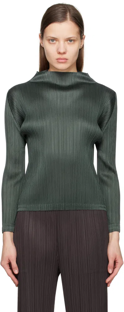 Issey Miyake Gray Monthly Colors December Top In 18 Steel Gray