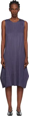 Issey Miyake Gray Monthly Colors July Midi Dress In Purple