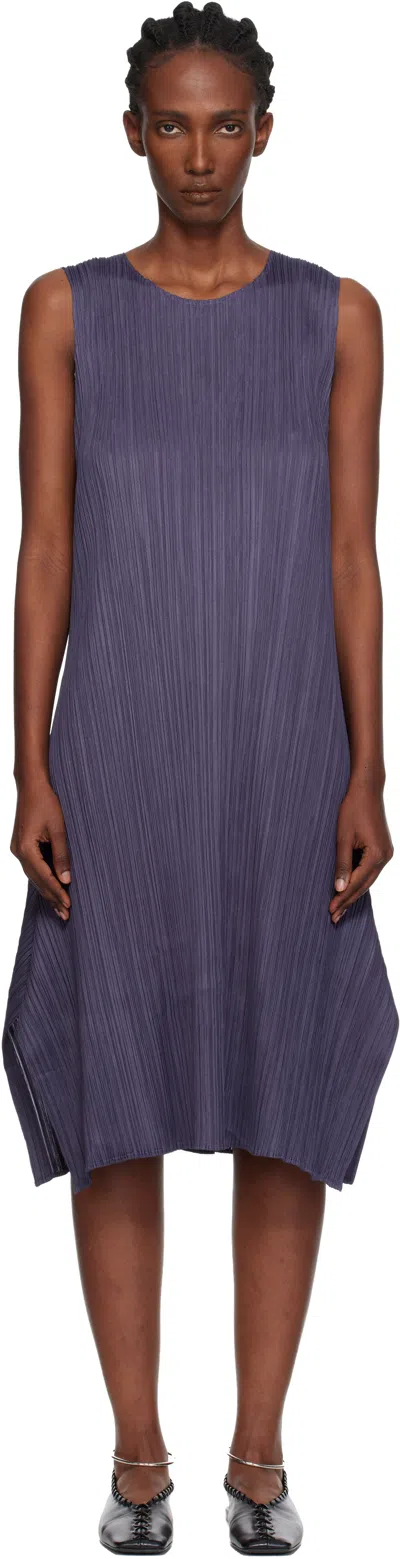 Issey Miyake Gray Monthly Colors July Midi Dress In Purple