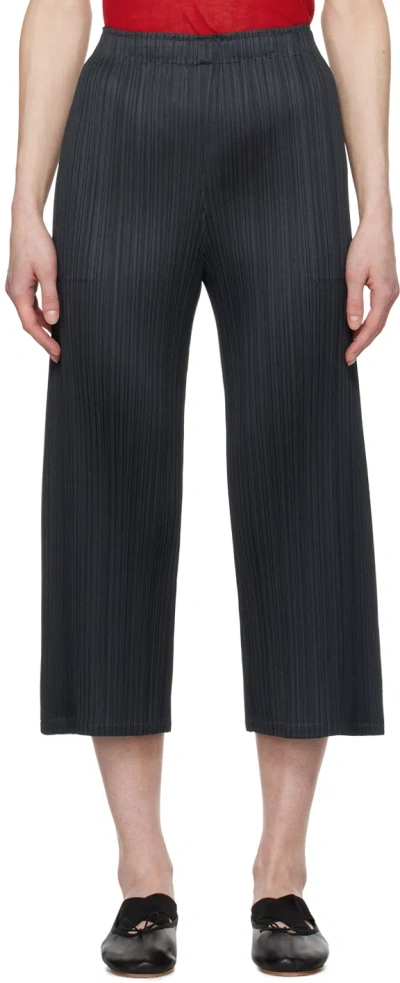 Issey Miyake Gray Monthly Colors March Trousers In 17 Charcoal