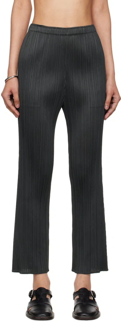 Issey Miyake Gray Monthly Colors May Trousers In 17 Charcoal