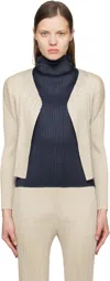 Issey Miyake Gray New Colorful Basics 4 Cardigan In 42 Greige