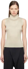 Issey Miyake Gray New Colorful Basics 4 Tank Top In 42 Greige