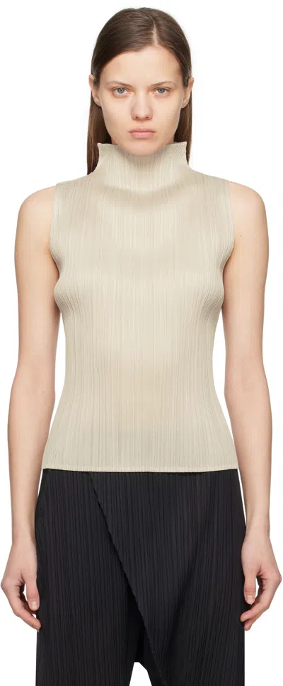 Issey Miyake Gray New Colorful Basics 4 Tank Top In 42 Greige