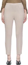 Issey Miyake Gray New Colorful Basics 4 Trousers In Pink
