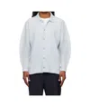 Issey Miyake Gray Outer Mesh Jacket In White