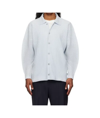 ISSEY MIYAKE GRAY OUTER MESH JACKET