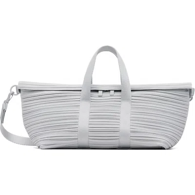 Issey Miyake Gray Pleats Boston Bag