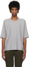 Issey Miyake Gray Release-t Basic T-shirt In 12-gray