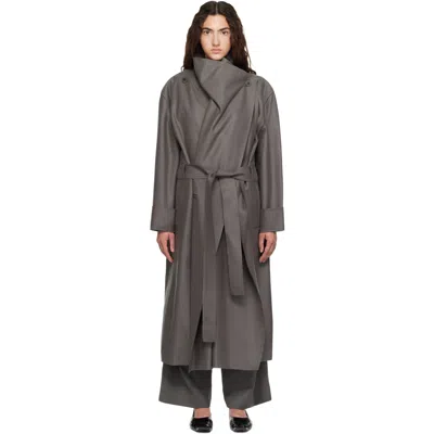 Issey Miyake Gray Shell Coat